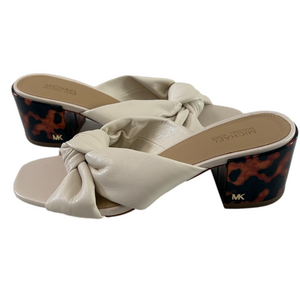 Michael Kors Cream Knot Heels with Tortoiseshell Accent Size 6.5